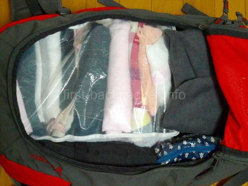 40Lバックパックに1ヵ月旅行用の荷物をパッキング