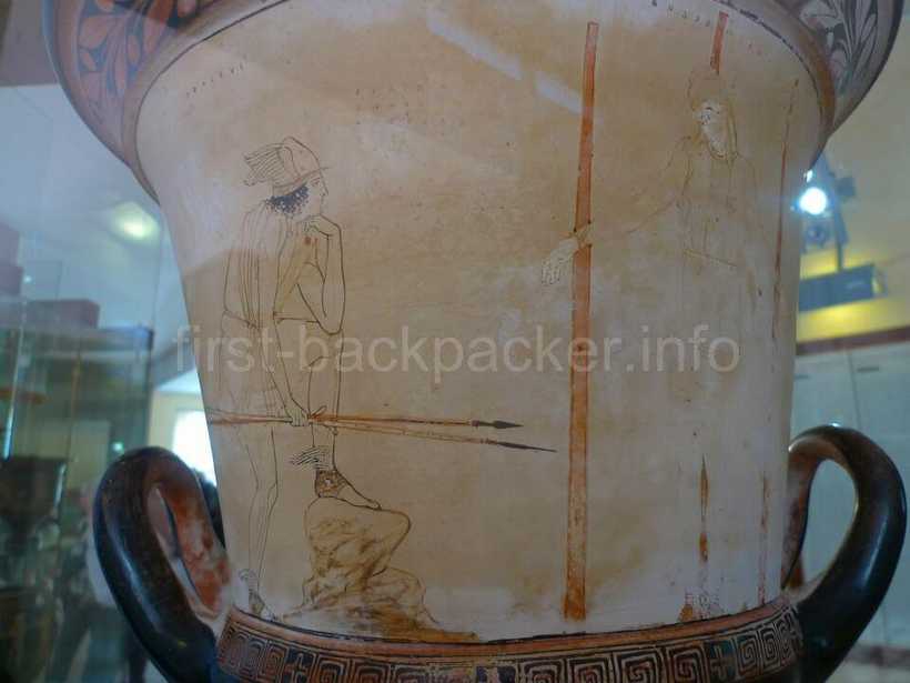 アグリジェントの州立考古学博物館の古代のギリシア陶器