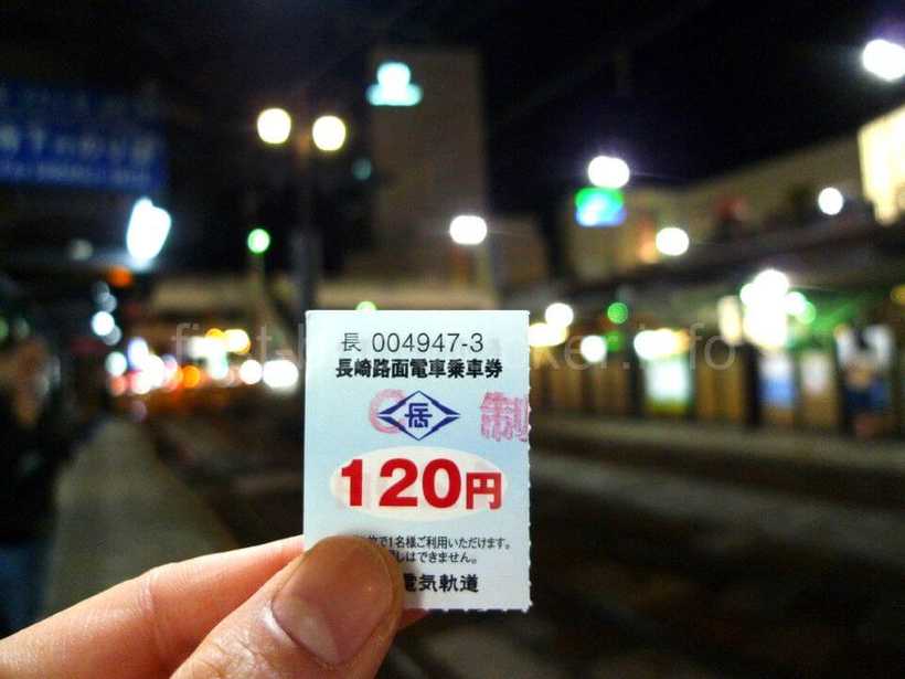 長崎ぶらぶらきっぷの路面電車乗車券