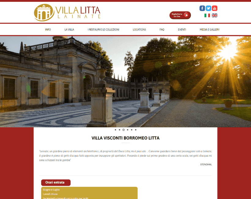 Villa Litta Lainateのサイト