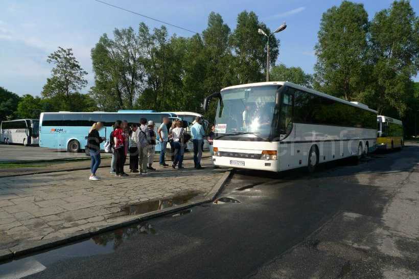 アウシュヴィッツからクラクフ行きのバス