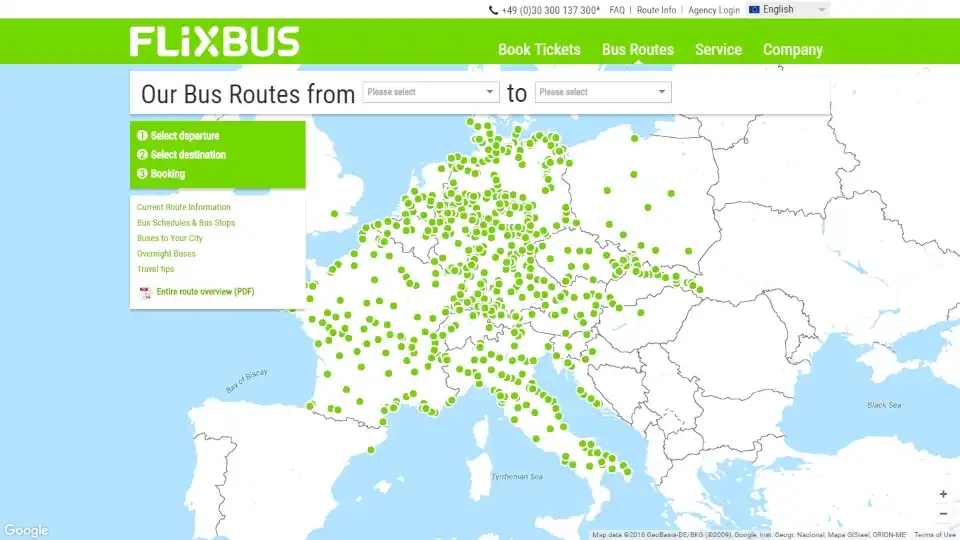 ドイツのFlixbusが欧州全土に拡大!格安バス選択肢が豊富に