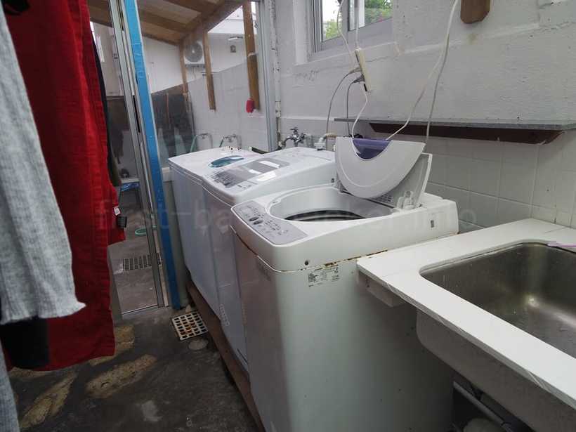 阿嘉島の民宿さくばるの洗濯機