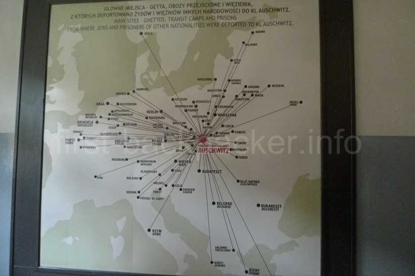 アウシュヴィッツ・ヨーロッパから来た人の地図